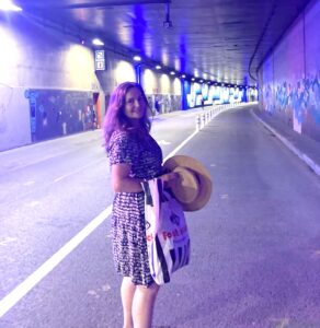 The Tuileries Tunnel in Paris, France. 