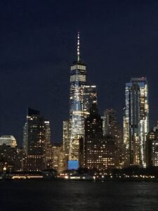 The lights of Manhattan from the Staten Island Ferry. 